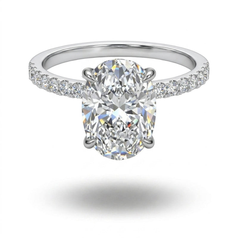Solene Oval Cut Ring Silver