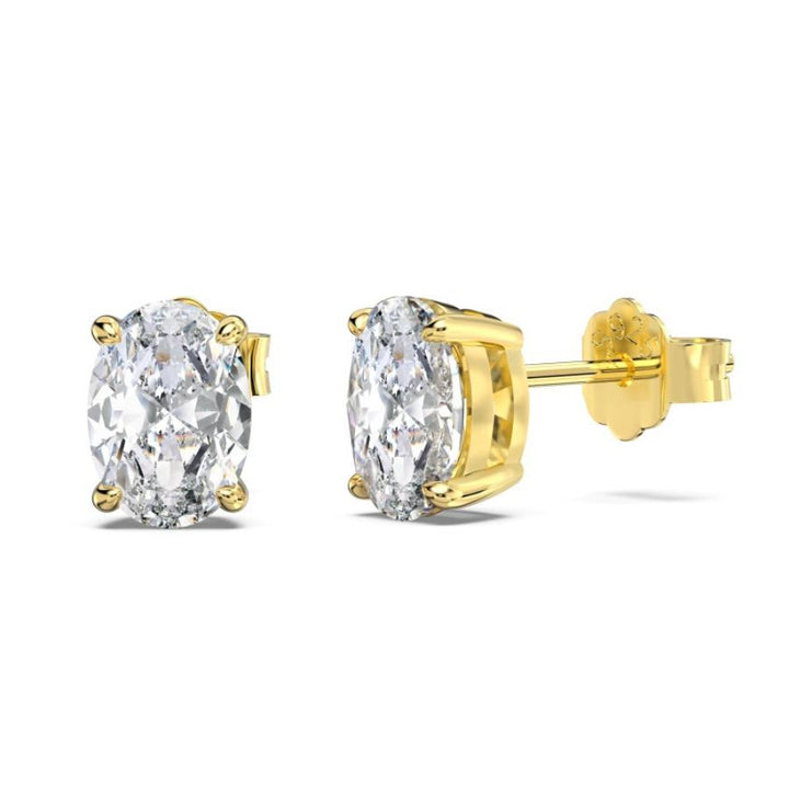 Toya Oval Cut Stud Earrings Gold
