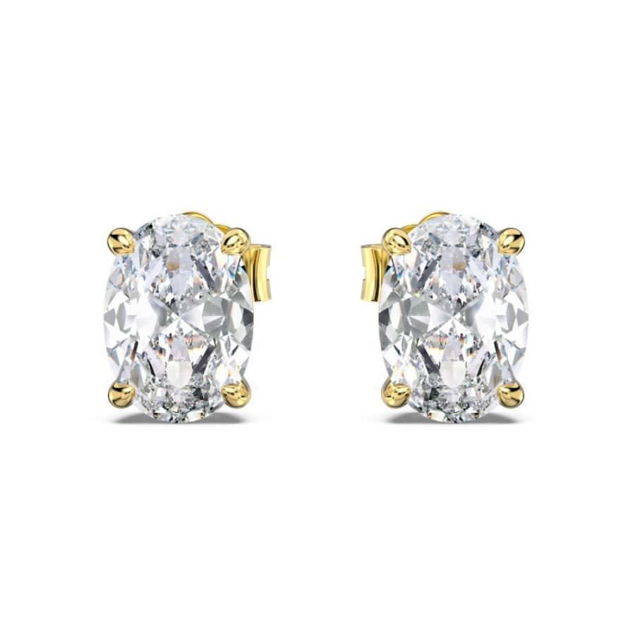 Toya Oval Cut Stud Earrings Gold