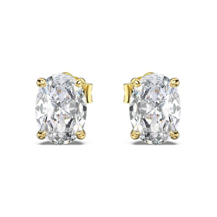 Toya Oval Cut Stud Earrings Gold