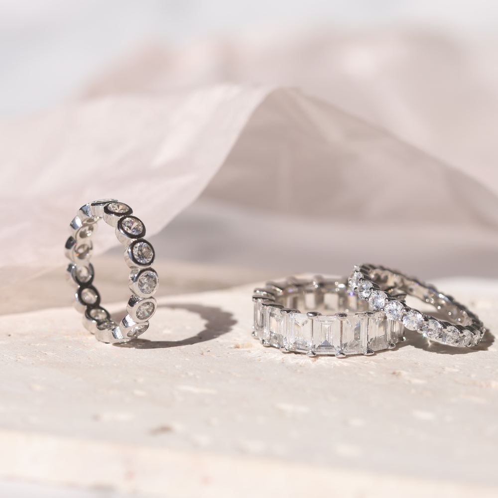 Brilliant Cut Bezel Eternity Band