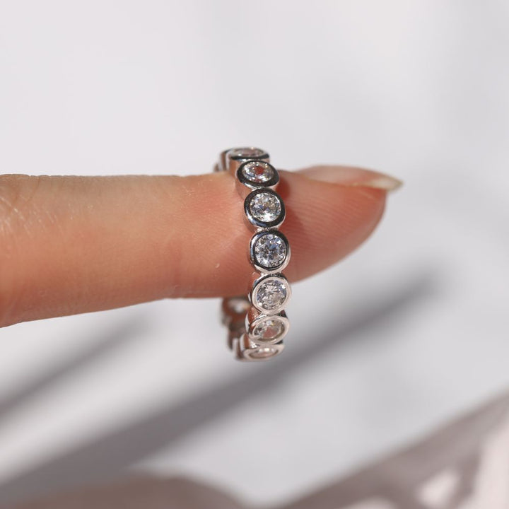 Brilliant Cut Bezel Eternity Band