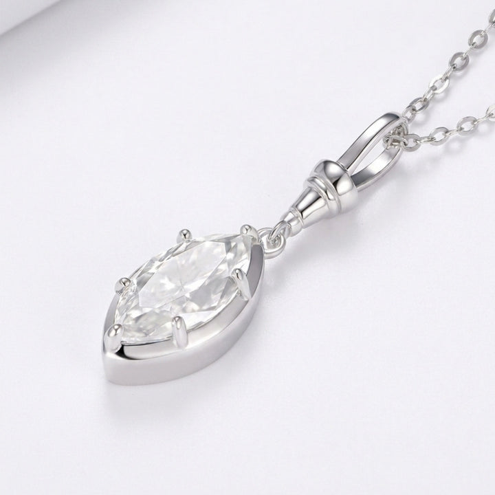 Vesper Marquise Cut Moissanite Necklace Gold