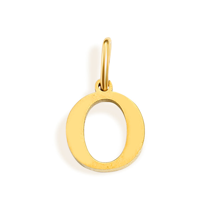 Initial Charm Necklace Gold