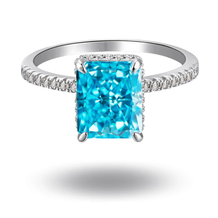 Brea Crushed Ice Ring Aqua Blue