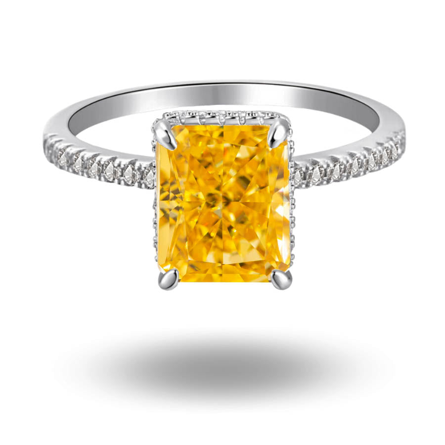 Brea Crushed Ice Ring Canary Yellow – House of Carats