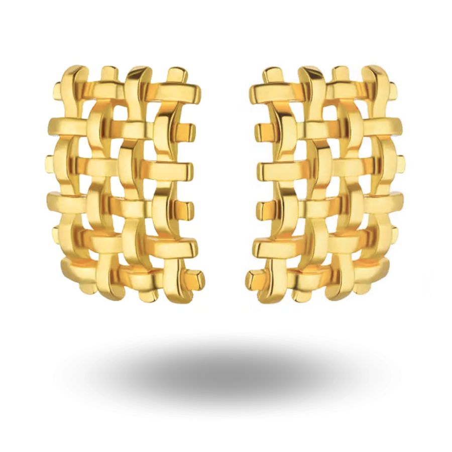 Campbell Mesh Earrings Gold