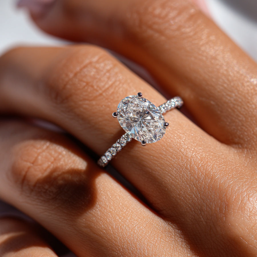 Iola Oval Cut Ring Silver