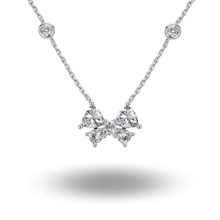 Lana Bow Necklace Silver