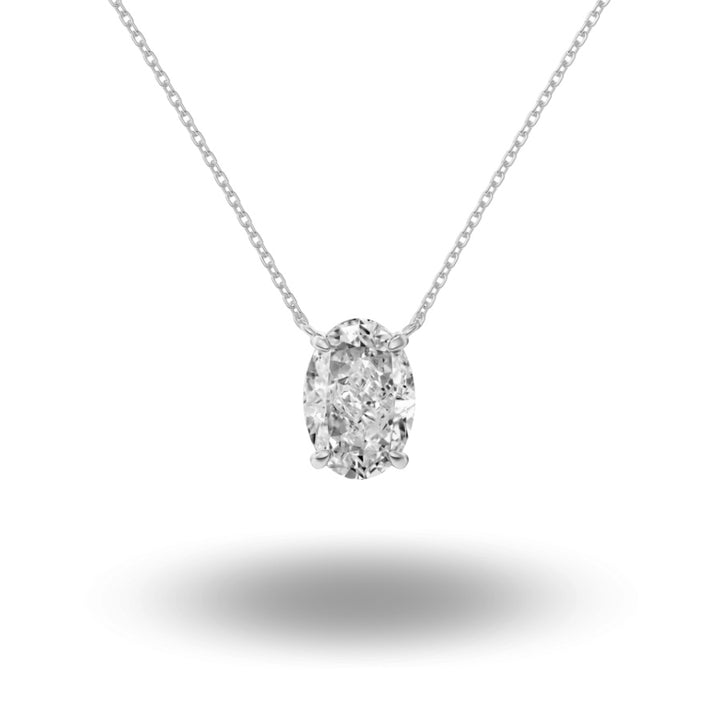 Letia Oval Cut Necklace Silver