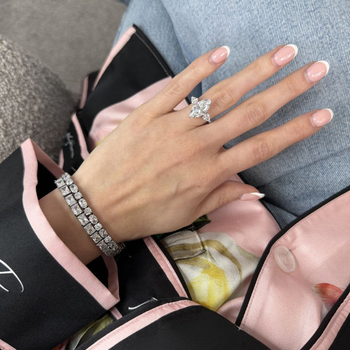 Edith Marquise Cut Ring Silver