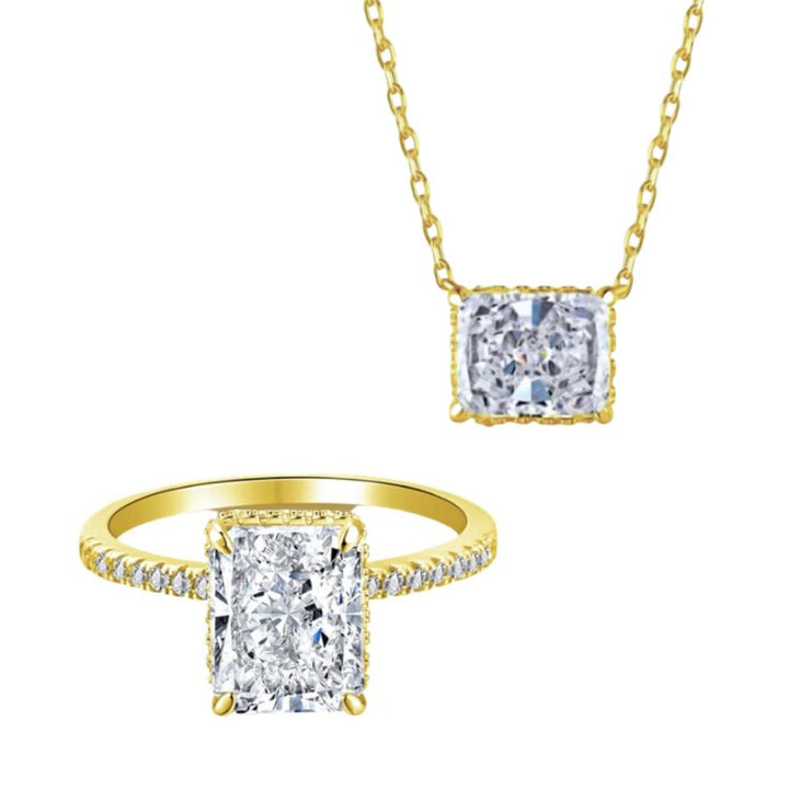 Brea Ring and Necklace Set Gold