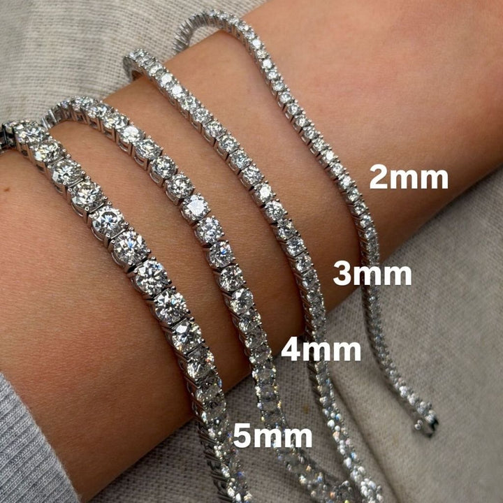 Brilliant Cut Moissanite Tennis Bracelet Silver