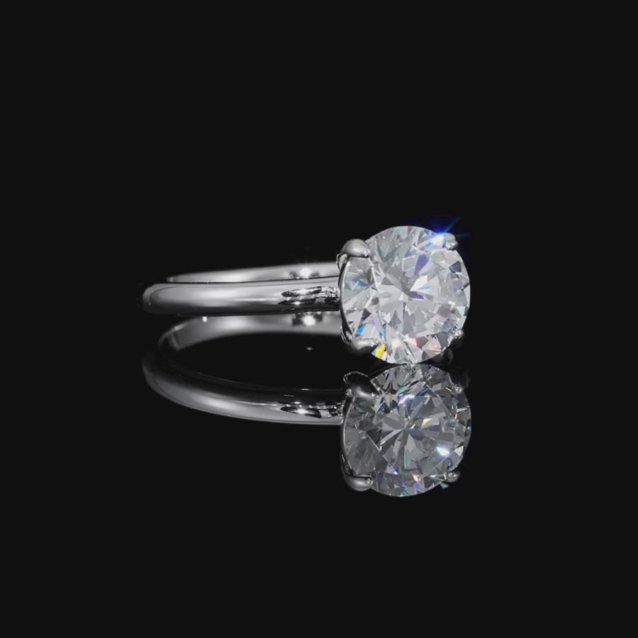 Elodie Brilliant Cut Solitaire Ring Gold