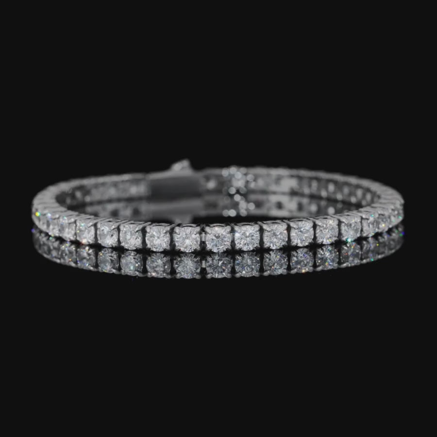 Brilliant Cut Tennis Bracelet 4mm Silver