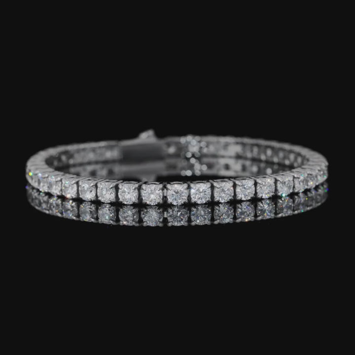 Brilliant Cut Tennis Bracelet 4mm Silver