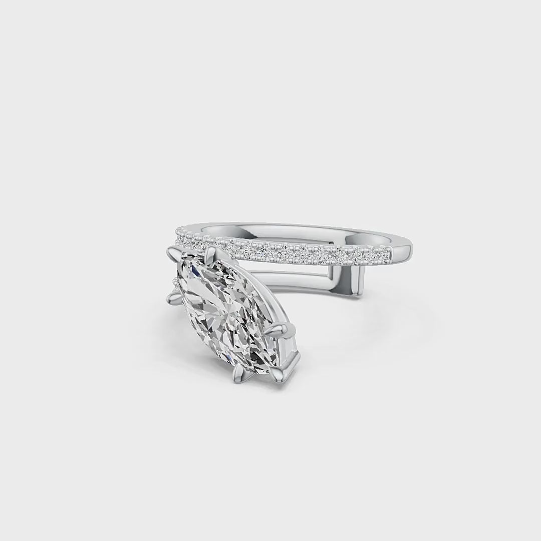Aveline Marquise Cut Ring Silver