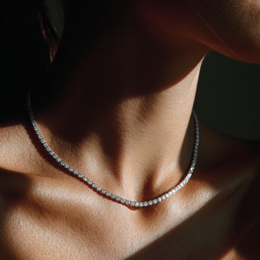 Tennis Necklace 3mm Silver