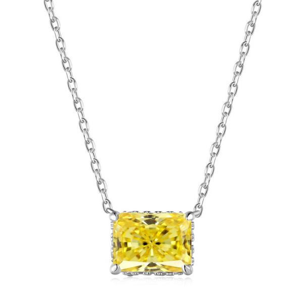Brea Crushed Ice Necklace Canary Yellow