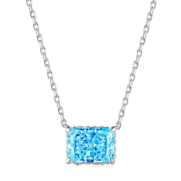 Brea Crushed Ice Necklace Aqua Blue