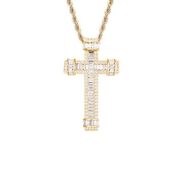 Baguette Cross Necklace