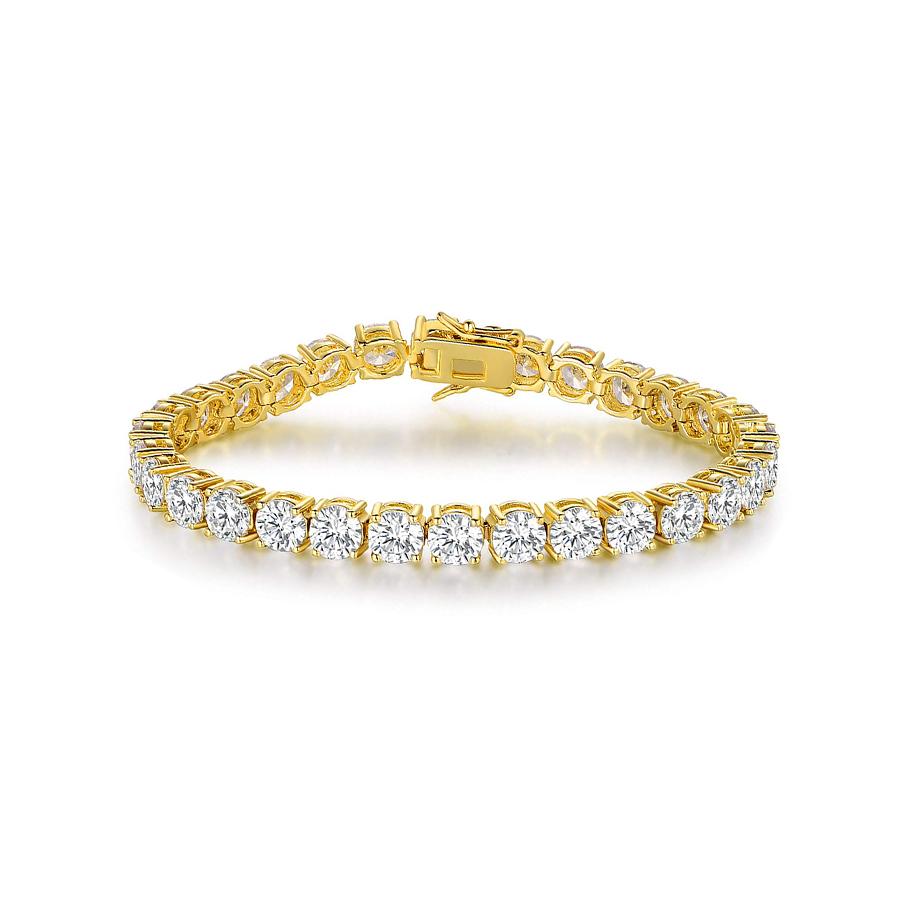 Brilliant Cut Tennis Bracelet Gold - House of Carats UK