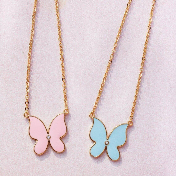 Enamel Butterfly Necklace