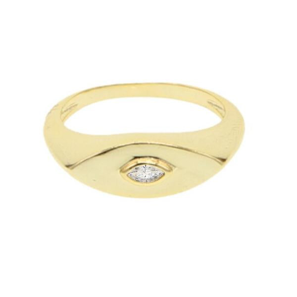 Evil Eye Ring Gold - House of Carats UK