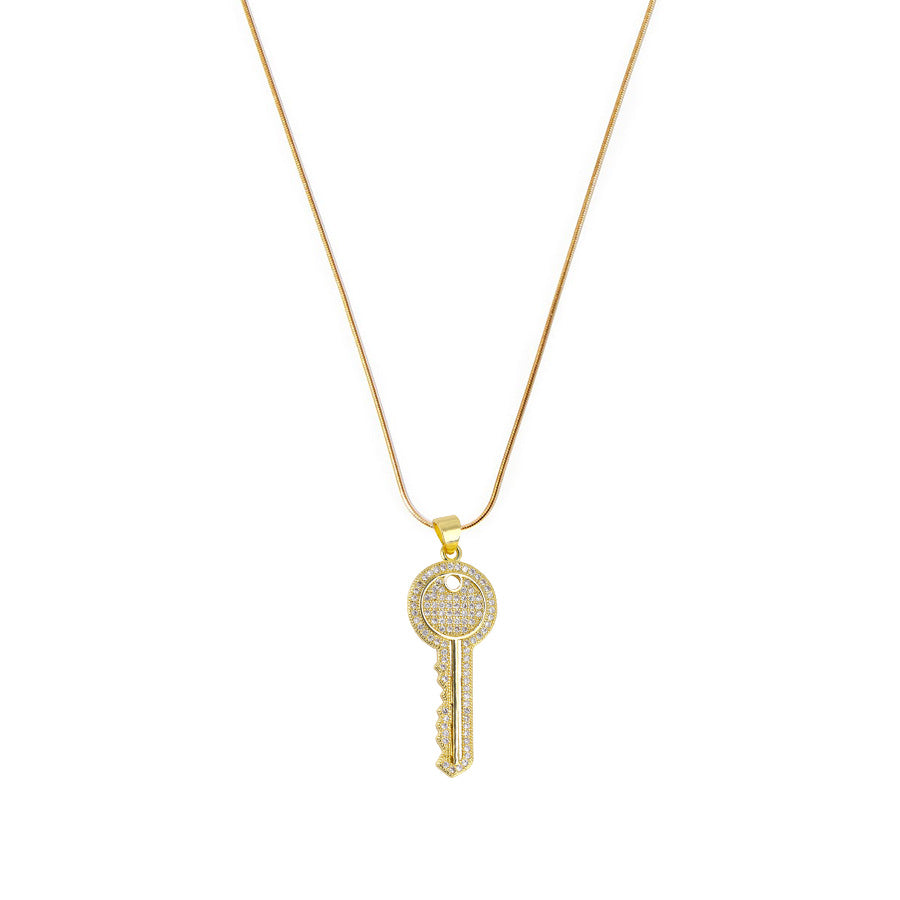 Key Charm Necklace - House of Carats UK
