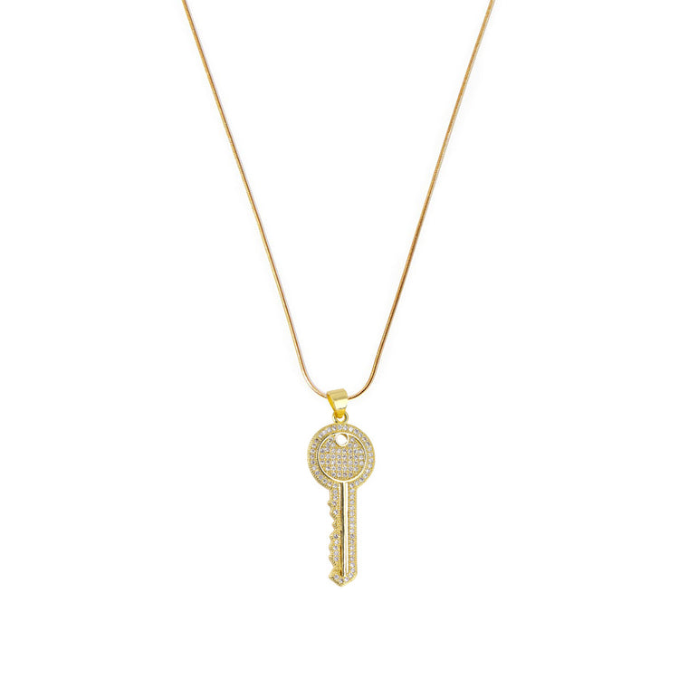 Key Charm Necklace - House of Carats UK