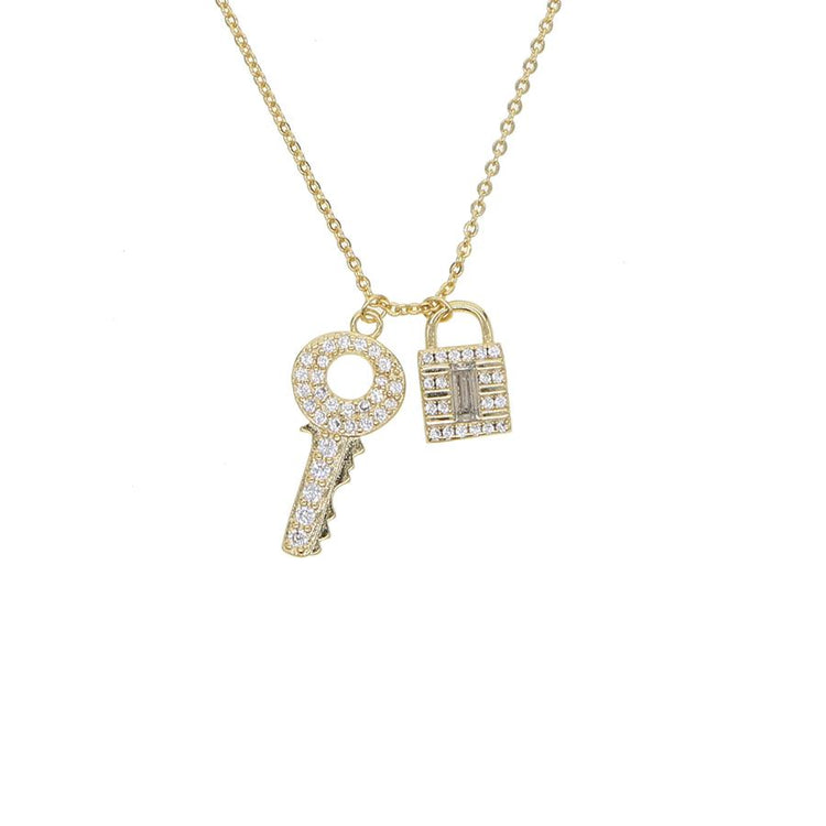 Lock and Key Necklace - House of Carats UK