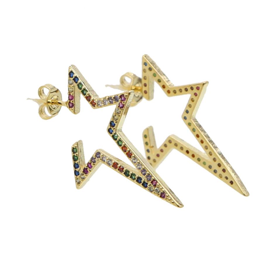 Rainbow Star Earrings - House of Carats UK