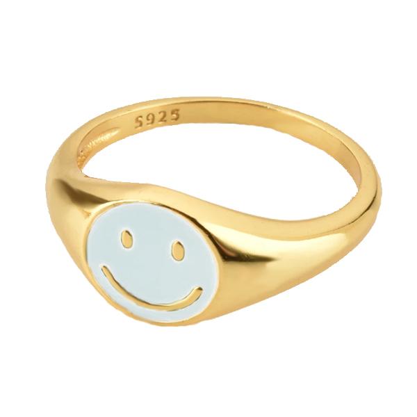 Smiley Signet Ring - House of Carats UK