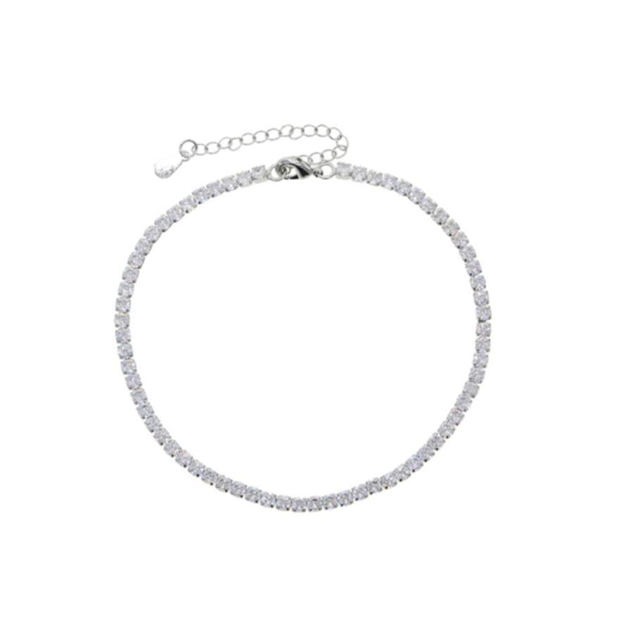 Tennis Chain Anklet 3mm - House of Carats UK