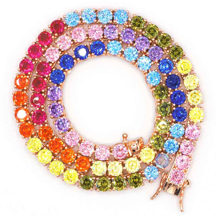 Rainbow Tennis Chain