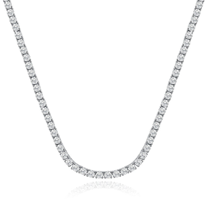 Tennis Chain Necklace Luxe Silver